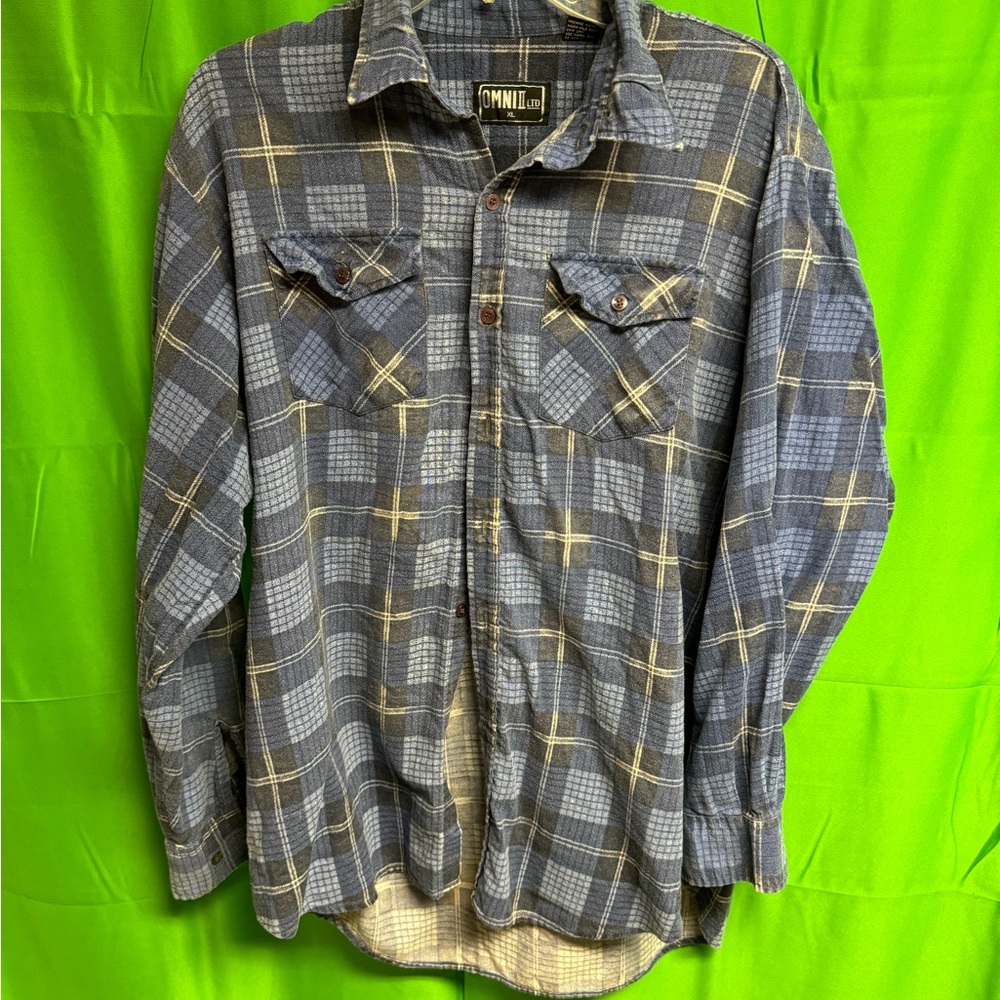 Blue Plaid Men's Shirt